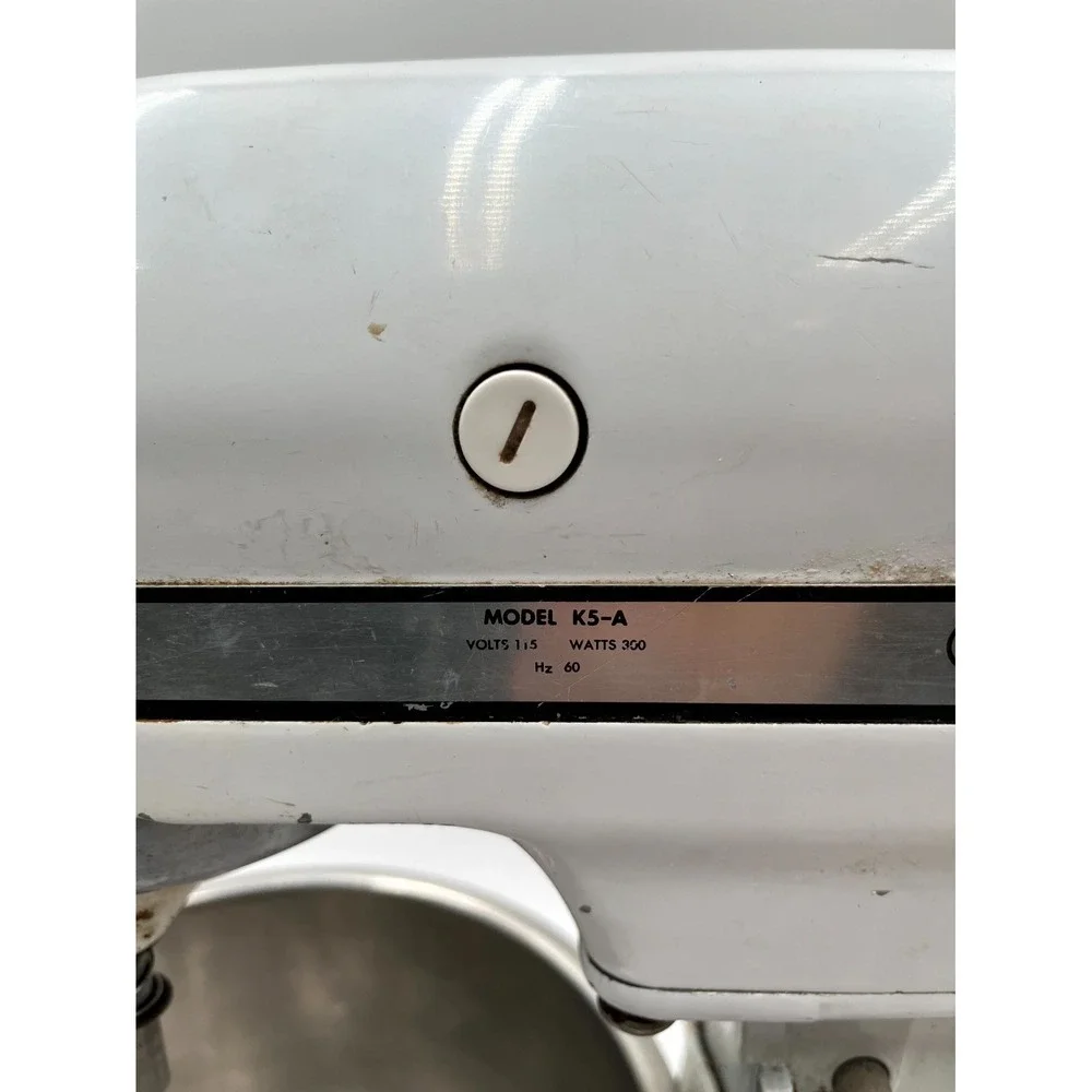 Vintage KitchenAid Hobart K5-A Electric Standalone Mixer 5qt‎ White 300W